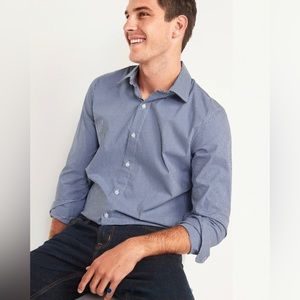 Men’s Dress Shirt • Blue Check • Business Casual • Boy’s Slim •